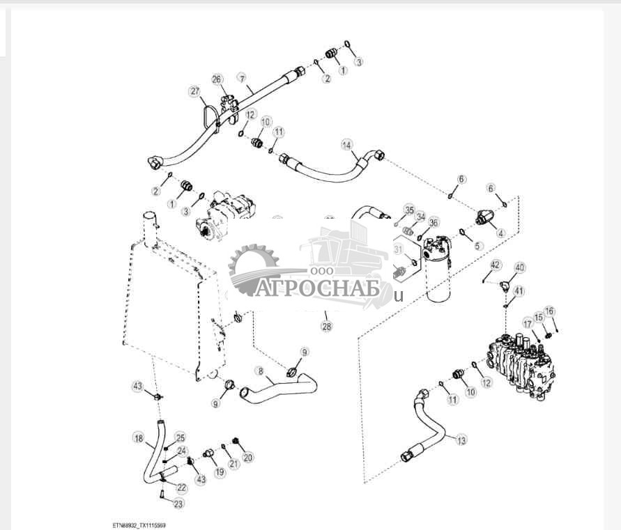 Главн. гидравл. трубопровод (234970 